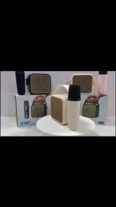 💖Ready Stocks💖Portable Bluetooth Speaker 5W with 2 Wireless Microphones Karaoke Speaker Type-C TF Card USB 1200mAh