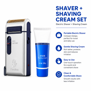 YanDou Shaver for Men Rechargeable Pocket Size Electric Shaver Razor Waterproof Portable Reciprocating Hair Trimmer Mini Beard Shaving Travel Home