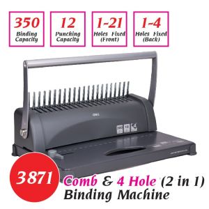 Plastic Comb Binding Machine ~ Deli E3871 E3873 A4 Binding Machine Office Comb Binding Machine Mesin Pengikat ~ 装订机