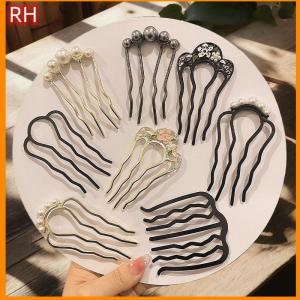 🔥🔥🔥ranghe Kim loại hình chữ U tóc Ngã Ba lược ngọc trai tua tóc gậy kẹp tóc kẹp tóc phụ nữ Cô Gái Tóc phụ kiện trang trí phong cách công cụ