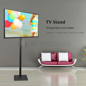 32”-65” TV Monitor Stand Height Adjustable Universal Mobile TV Trolley Stand Can Hidden