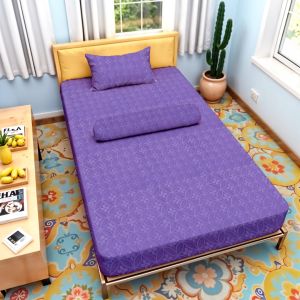 Eiyogen - Sprei Set 120x200cm Motif Polos Emboss Mewah Dan Elegan