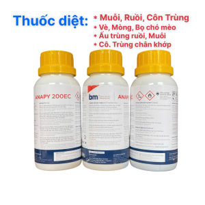Thuốc diệt muỗi ruồi ANAPY 200 EC 240ml Behn Meyer Đức tác dụng manh tất cả bọ chân khớp như kiến gián ve bọ chó mèo