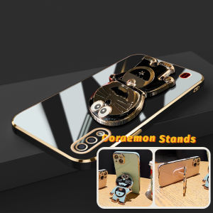 Casing Ponsel untuk Samsung A01 Core M01 Core A7 2018 A10s M01s M21 M30s Case silikon pelapis casing ponsel pola HP Doraemon berkilau penutup softcase pelindung anti kesing guncangan pembungkus penuh Phone Stands