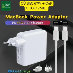 Sạc Laptop MB Pro / Air Type c 30w 61w 87w 96w - BH 12 tháng lỗi đổi mới.