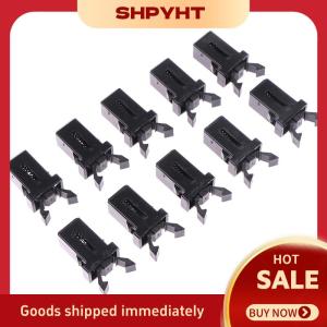 SHPYHT✨ 10pcs Trash Can Plastic Lock Self-Locking Switch Replacement Catch Compatible Touch Lid Bin Latch Black White Repair Clip