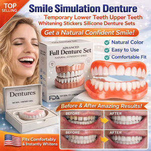 ✅Doctor Recommended🦷 【Pain-Free Smile Makeover】SL Silicone Realistic Temporary Dentures / Cosmetic Denture / False Teeth / Dental Veneers / Instant Teeth Cover