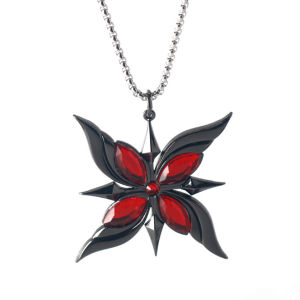 Gaming Peripherals Genshin Impact Genshin Impact Arlecchino Keychain Anime Cos Pendant Give Friend Gift Red Rose Gothic Genshin Impact Necklace