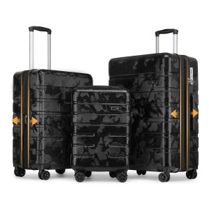 SEA CHOICE Luggage Scratch-resistant Material RPO Lightweight 19 Inch Carry-on Travel Suitcase 24 Inch & 28 Inch Expandable with Bumper Feet with Shock Absorbed 360° Spinner Wheels TSA Lock 5 Years Warranty