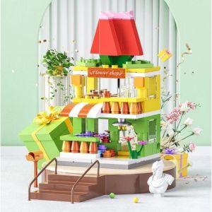 City McDonald’s House Model Building Block Street View Series Assembled Puzzle Toys for Kids