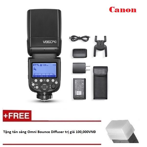 Đèn Flash Godox V860III dùng cho máy ảnh Canon
