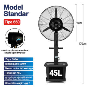 BLUE SKY 23/26/30 inch Kipas Mist Kipas Angin Semprot Embun 45Ltr Misty Fan 1.8Meter / kipas industri / kipas
