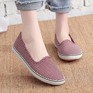 [Free Shipping] 2026 New WomenS Slip-On Shoes Featuring A Non-Slip Sole Soft Insole Breathable Canvas Material Designed For Elderly Women Comfortable And Flat