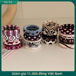 QK FA ✨ 4 cái của phụ nữ phong cách dày khăn tóc quan hệ thích hợp cho hàng ngày kiểu tóc như ponytails tóc phụ kiện hoàn hảo món quà