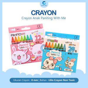 Crayon Warna Anak Painting With Me Perlengkapan Mewarnai