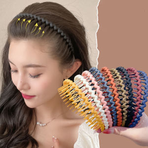 Korean Style Baby Acrylic Headband With Teeth Non-slip Summer Face Wash Headdress Hairpin Hair Bundle For Girl Students