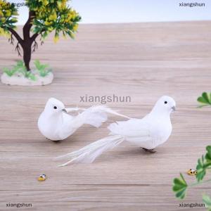 [COD] xiangshun White Doves Feather Foam Artificial Lover Peace Pigeons Birds Home Garden Wedding Decor Imitation Bird Model Xmas Tree Props