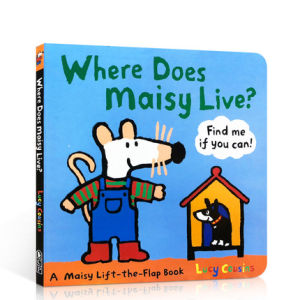 Daisy อยู่ที่ไหน?: ยก Maisy-หนังสือพนัง (หนังสือกระดานโต้ตอบที่มีเมาส์ Daisy สำหรับเด็กวัยหัดเดินและเด็กอายุ2-5ปี) หนังสือกระดาน-สมุดวาดภาพระบายสีสำหรับเด็กโดยลูซี่ลูกพี่ลูกน้องหนังสือภาษาอังกฤษเดิม