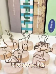 Klip Nota Logam 金属便签夹照片夹 Metal Memo Clip Stand 复古可爱留言夹相片夹摆件Desk Photo Holder Table Office Stationery