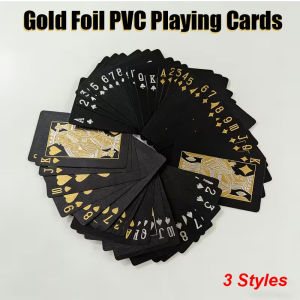 Waterproof Gold Foil PVC Playing Cards Plastic Durable Poker Board Game Magic Tool