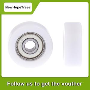 NewHopeTreee ลูกรอกไนลอนพลาสติกขนาด6x26x10มม. ลูกปืนเม็ดลูกรอกล้อสำหรับเปลี่ยน
