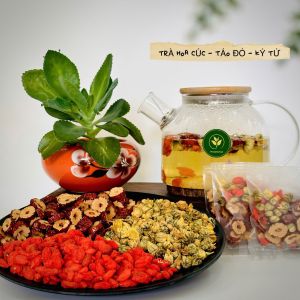 Trà Hoa Cúc - Táo Đỏ - Kỷ Tử  - Trà thảo mộc 3 vị mix thanh nhiệt giải độc thanh lọc cơ thể