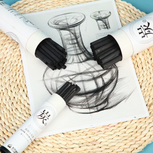 Artist Vine Charcoal Sticks Medium Black Willow Sketch Charcoal Pencils for Kids Adults Drawing Sketching Fine Art 25pcs