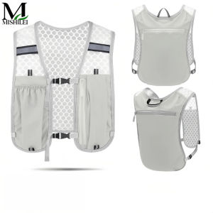 Mishilei Reflective Hydration Backpack VestWaterproof Sports Vest for Outdoor ActivitiesMulti-Pocket Backpack Vest