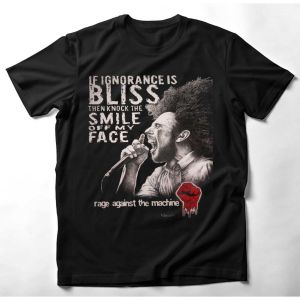 T-Shirt Musik Merchandise band RATM RAGE AGAINST THE MACHINE Bahan 24s