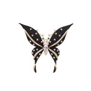 baoda Christmas Gift Exquisite Large Butterfly Brooches For Women Girls Vintage Pins Versatile Shiny Corsage Clothing Accessories Gifts