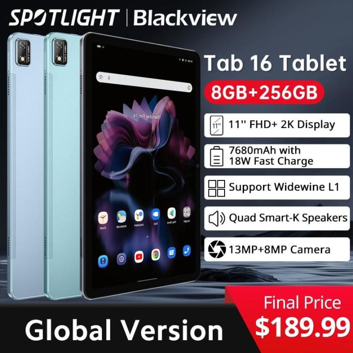 Official shop】Blackview Tab 16 Tablet Android 8GB+256GB 112K FHD+