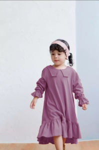 WELXIN FIKA//DRESS ANAK PEREMPUAN//DRESS KEKINIAN//DRESS ANAK CEWEK//DRESS TERBARU/TUNIK ANAK-ANAK