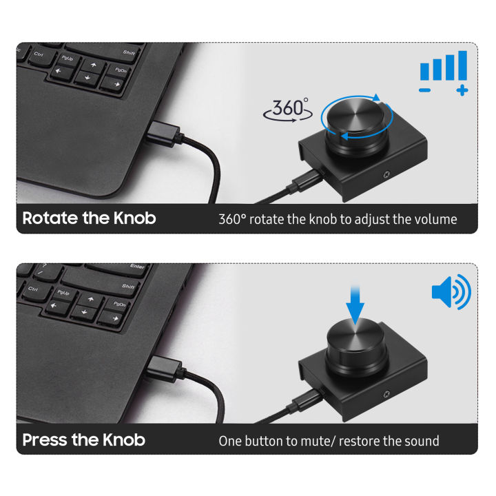 PC Volume Control USB Volume Control Knob One Key Mute Controller for ...