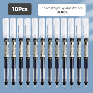 0.5mm Simple Quick-Drying Gel Pen Large-Capacity Direct Liquid Black Signature Pen School Office Bal