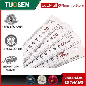 Thước thép 2 mặt thước lá thép hai mặt 30cm 50cm 60cm 100cm - Hàng có thương hiệu độ chính xác cao - TUOSEN