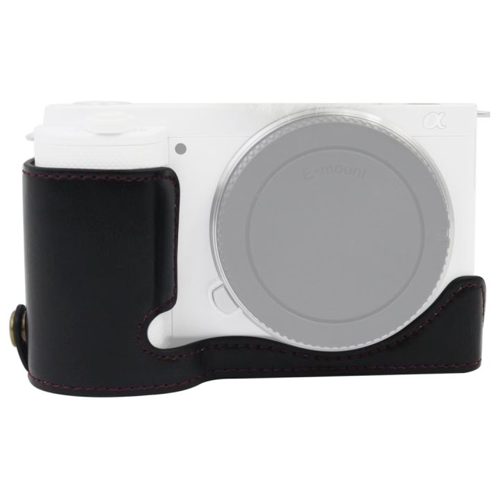 1/4 inch Thread PU Leather Camera Half Case Base for Sony ZV-E10 / ZV ...