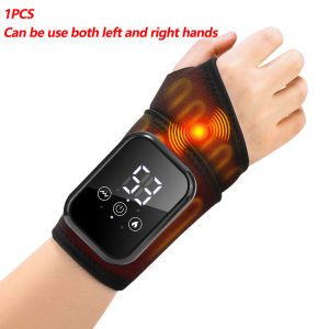 Cordless Wrist Heating Pad Electric Hand Massage Wrist Wrap for Tendonitis Carpal Tunnel Relief 3 Heating Levels 3 Vibrating Fatigue Relief Muscle Relaxation for both Hands