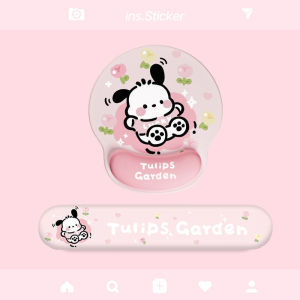 Sakura pochacco dễ thương miếng lót chuột hoạt hình bảo vệ cổ tay hỗ trợ cổ tay gối mềm in văn phòng âm thanh nổi 3D bút văn phòng