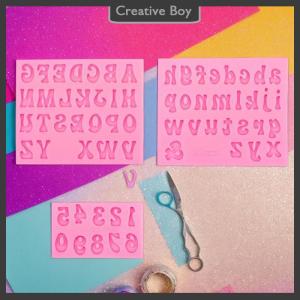 [Creative] 3D Thư Số Silicone Fondant Khuôn Mẫu Sô Cô La Bánh Khuôn Mẫu Bánh Trang Trí Tự Làm Công Cụ Thạch Cookie Nướng In Ấn Khuôn