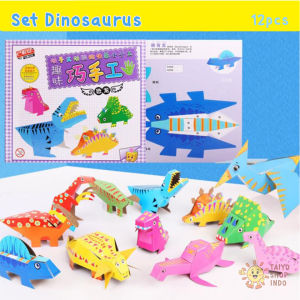 TAIYO Mainan Edukasi DIY 3D Cut Paper Origami Book 12 Bentuk Kerajinan Prakarya Anak
