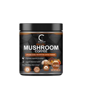 GPGP GreenPeople Mushroom Coffee Alternative Mix - Supports Memory Cognition Clarity lmprove Mood & Enhance Focus Brain and lmmune Supplements - Instant Coffee Powder