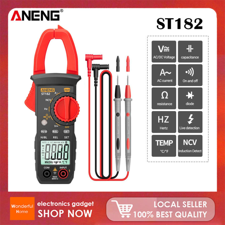 ANENG ST181/ST182/ST183 4000 Counts Digital AC Current Clamp Meter 400A ...