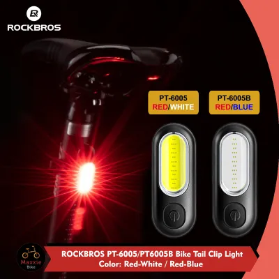 ROCKBROS PT-6005 Lampu Belakang Sepeda Bike Tail Clip Light Mini Lamp Bicycle Rechargeable Seatpost