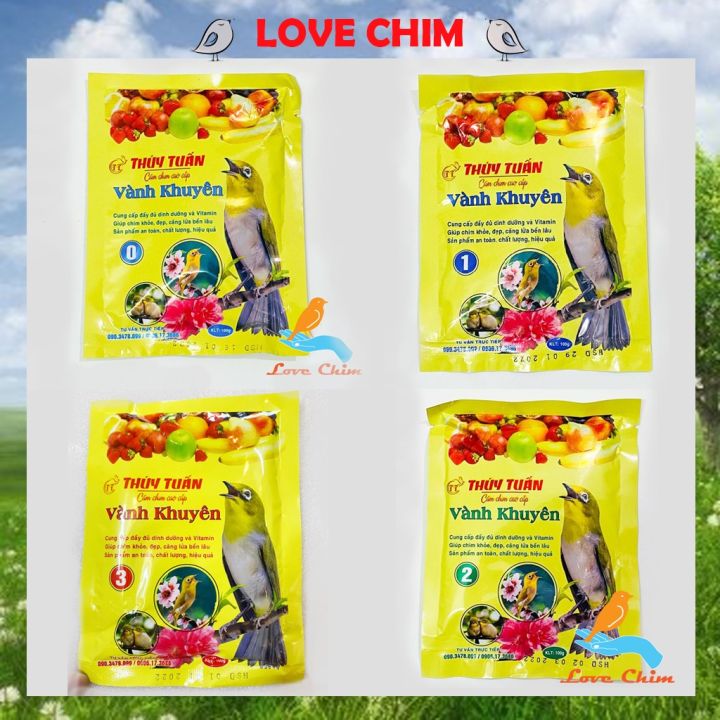 Cám Khuyên Thúy Tuấn 0,1,2 ,3 Cám Thúy Tuấn Chim Khuyên, Thức Ăn Cho Chim Khuyên Lovechim - Số 3 - 200 Gam
