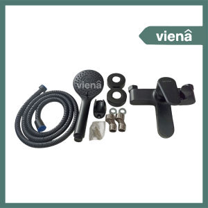 [ VIENA ] Kran Bathtub Keran Mixer Panas Dingin A-130B Hitam Anti Karat + Komplet Shower