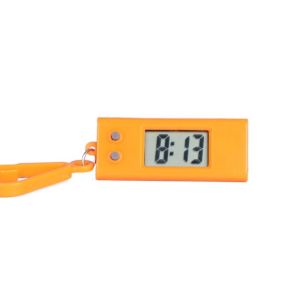 HUADIN With buckle Triangle Electronic Hanging Clock Small Anti-fall Electronic Clock Keyring Portable Silent Mini LED Digital Clock Key Display
