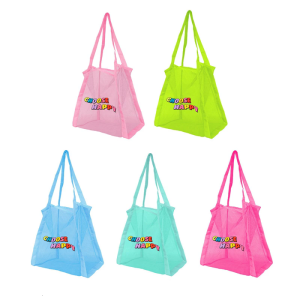 Multipurpose Mesh Beach Organizer Spacious Storage Bag Nylon Texture Perfect for Seashells Toy Towels Coastal Activity