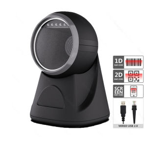 Soonpos High Quality 1D 2D Handfree Barcode Scanner QR Omnidirectional Desktop Bar code Reader For Cashier Automatic Exposure