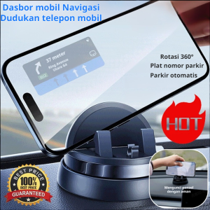 Dudukan ponsel mobil dudukan ponsel navigasi antiselip di dasbor mobil dudukan ponsel plat nomor parkir putar dudukan navigasi