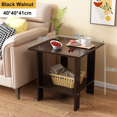 Sofya Nordic Bedside Table Small Square Desk Coffee Table Simple Sofa Side Table Corner Table Living Room Tea Table Rak Kayu Meja 茶几